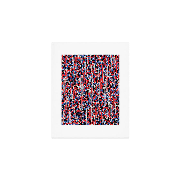 Graffiti style pattern - Berlin subway train seat camouflage design Art Print Gallery Image 1