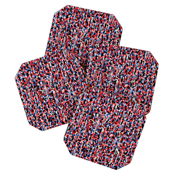 Graffiti style pattern - Berlin subway train seat camouflage design Coaster Gallery Image 1