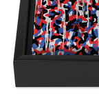 Graffiti style pattern - Berlin subway train seat camouflage design Framed Canvas Print Gallery Image 3