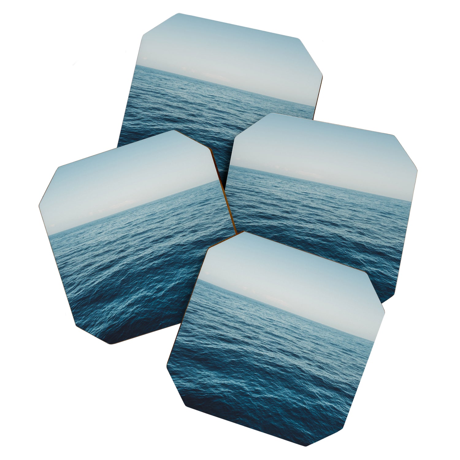 ocean, water, blue sky  -  horizon over water - seascape photography Coaster Gallery Image 1