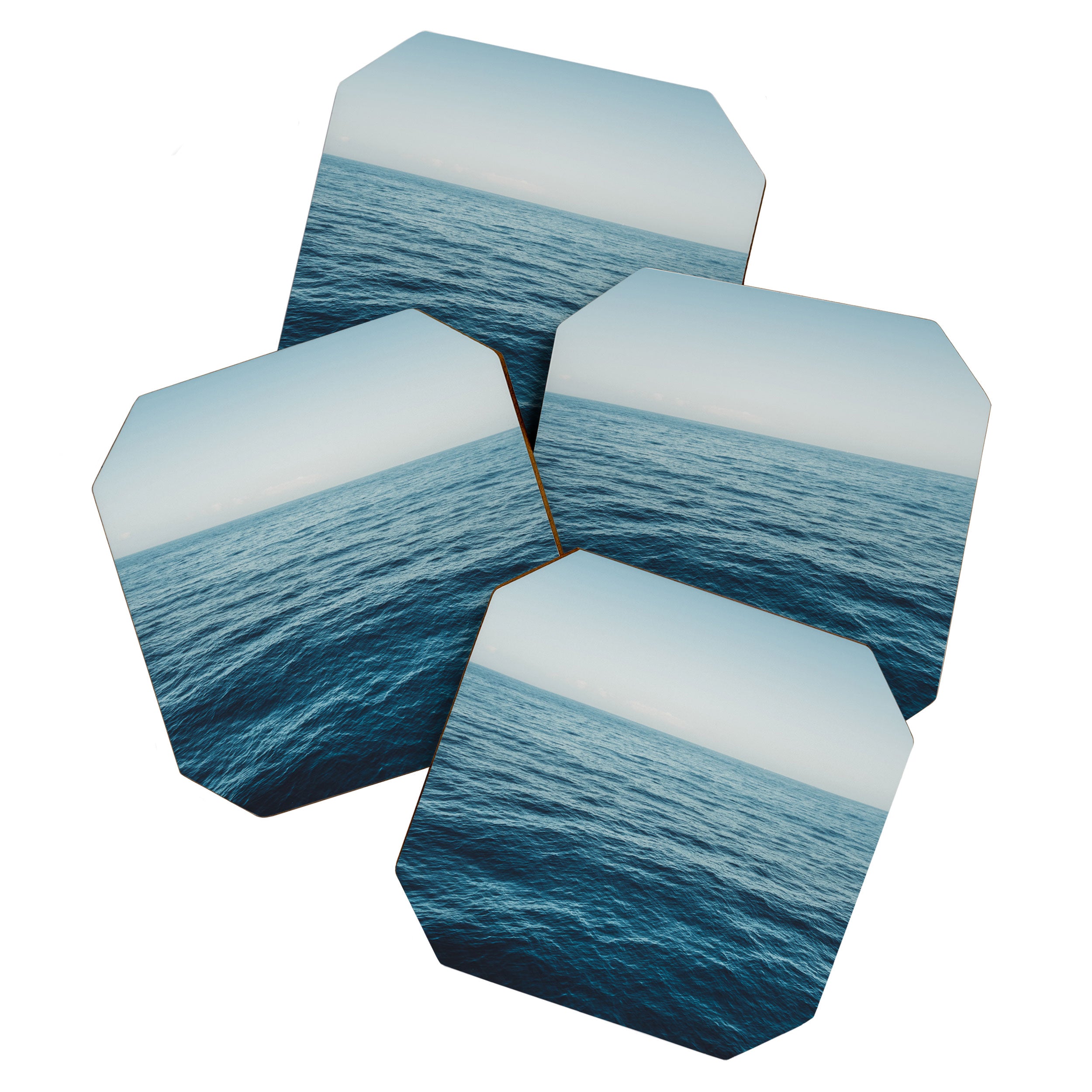 ocean, water, blue sky  -  horizon over water - seascape photography Coaster Gallery Image 1