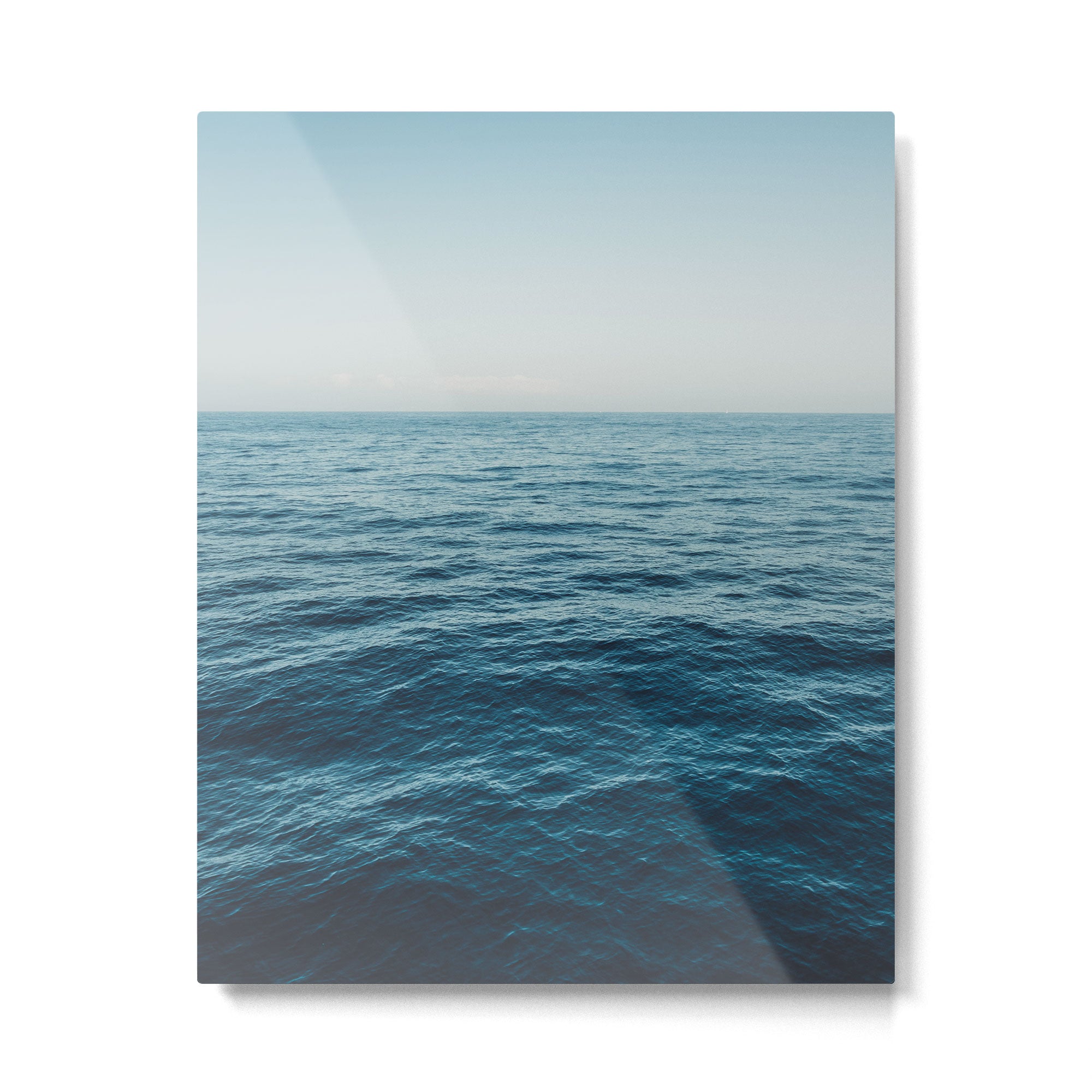 ocean, water, blue sky  -  horizon over water - seascape photography Metal Print Gallery Image 4