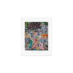 Sticker and graffiti wall background 2 - Berlin street art photography Art Print Gallery Image 1
