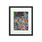 Sticker and graffiti wall background 2 - Berlin street art photography Framed Art Print Gallery Image 5