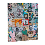 Sticker and graffiti wall background 6 - Berlin street art photography Canvas Print Gallery Image 8