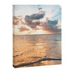 sunset sky over ocean - beach with sunset sky horizon Canvas Print Gallery Image 6