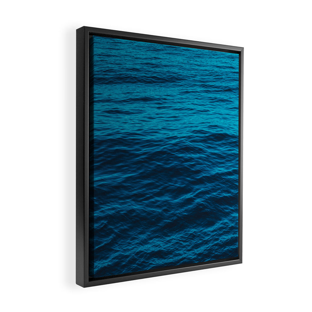 water surface, Blue ocean waves - deep blue sea Framed Canvas Print Gallery Image 2
