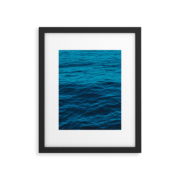water surface, Blue ocean waves - deep blue sea Framed Art Print Gallery Image 1