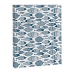 Blue Fish White Canvas Print Gallery Image 8
