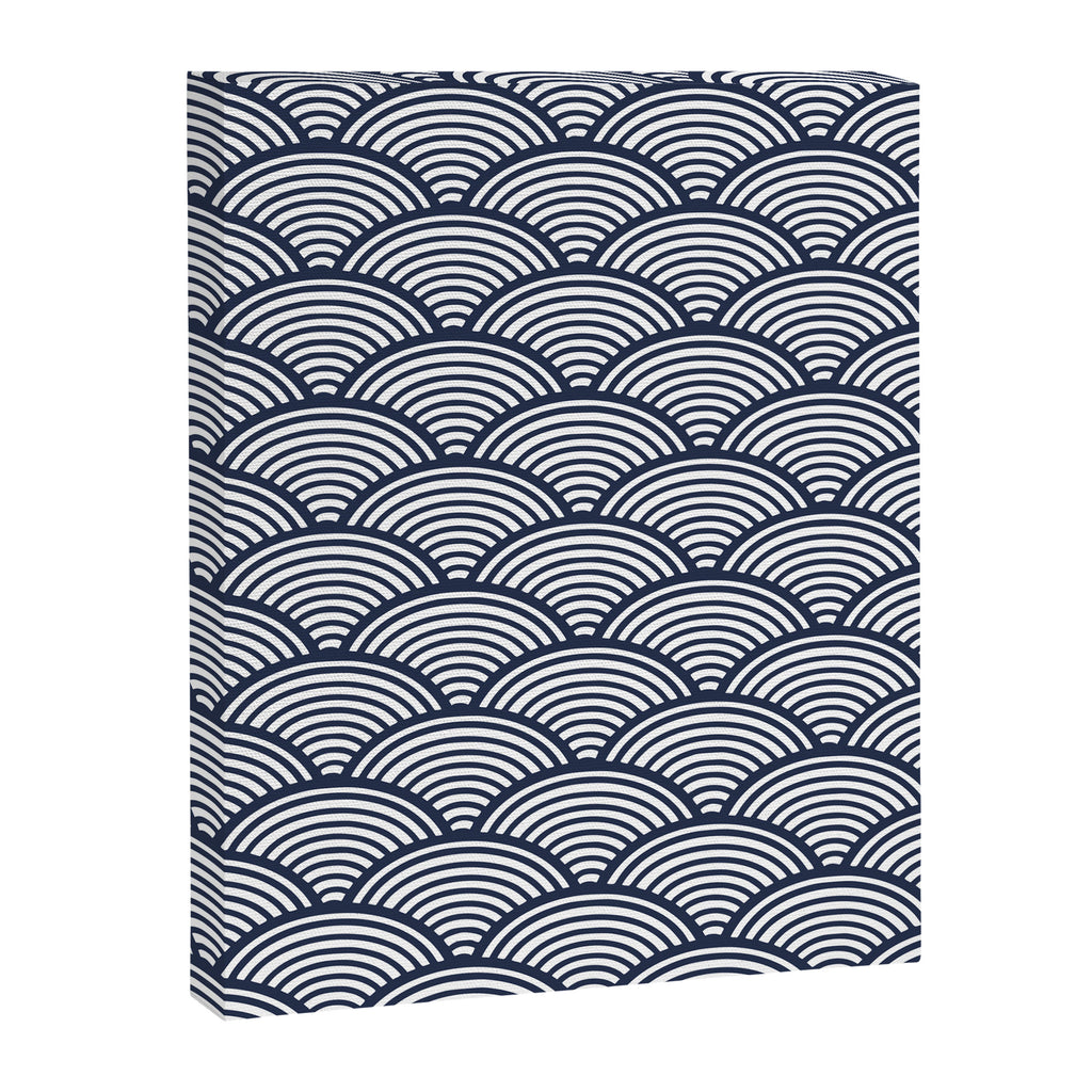 Japanese Waves Navy Canvas Print Gallery Image 8