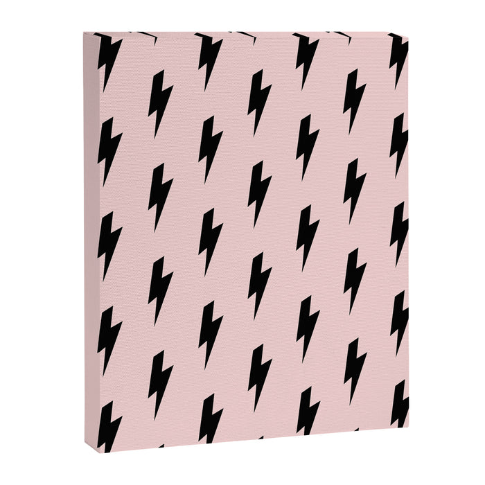 Lightning Bolts Blush Canvas Print Gallery Image 1