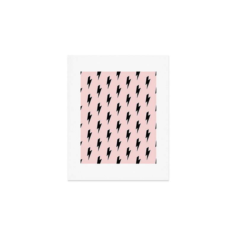 Lightning Bolts Blush Art Print Gallery Image 1