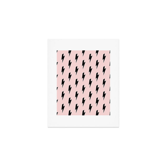 Lightning Bolts Blush Art Print Gallery Image 1