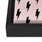Lightning Bolts Blush Framed Canvas Print Gallery Image 3