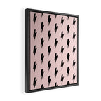 Lightning Bolts Blush Framed Canvas Print Gallery Image 2