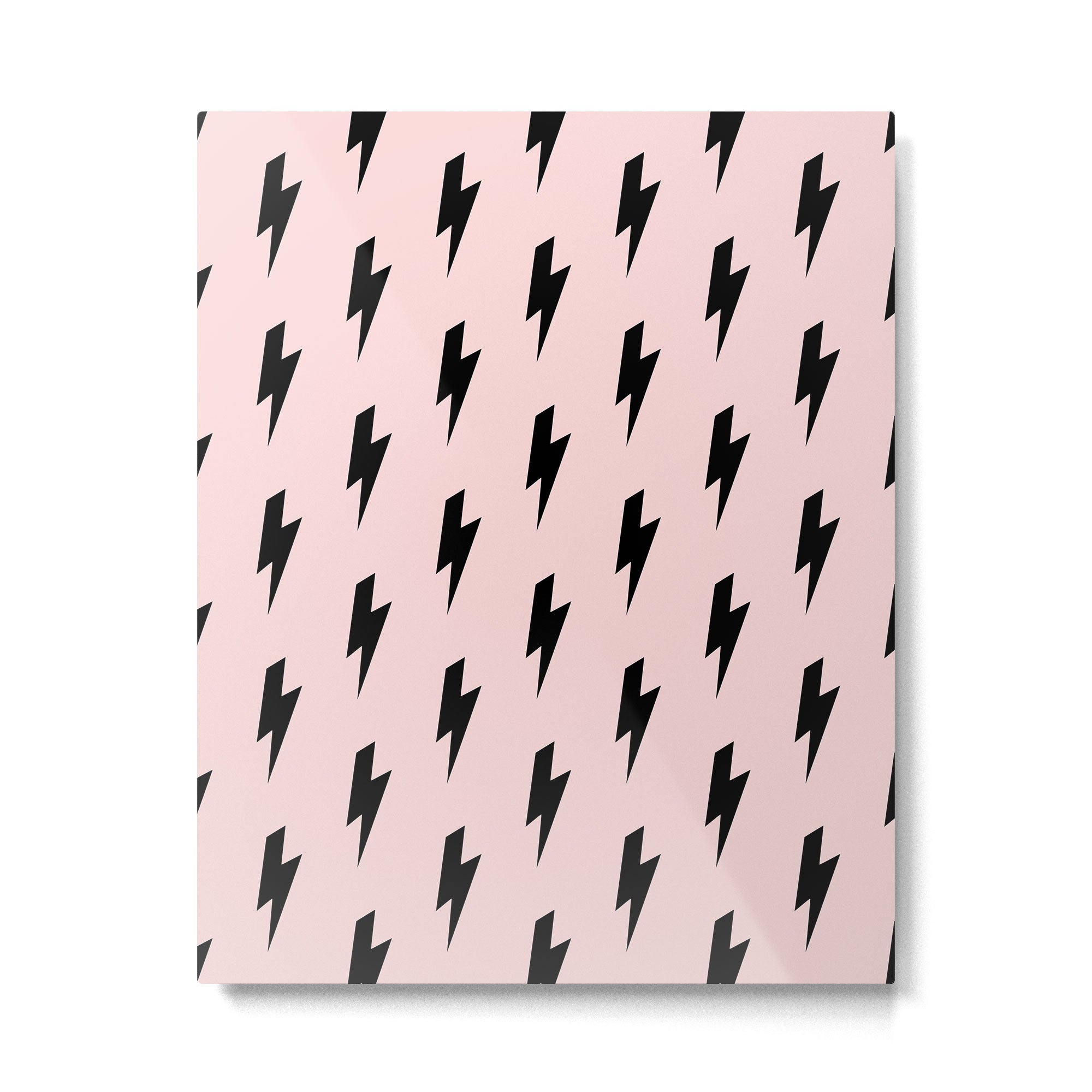 Lightning Bolts Blush Metal Print Gallery Image 6