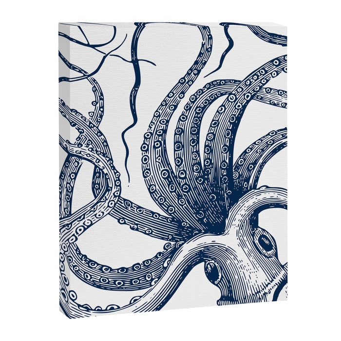 Octopus Navy Canvas Print Gallery Image 1