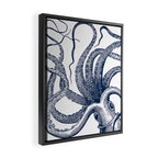 Octopus Navy Framed Canvas Print Gallery Image 2