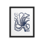 Octopus Navy Framed Art Print Gallery Image 6