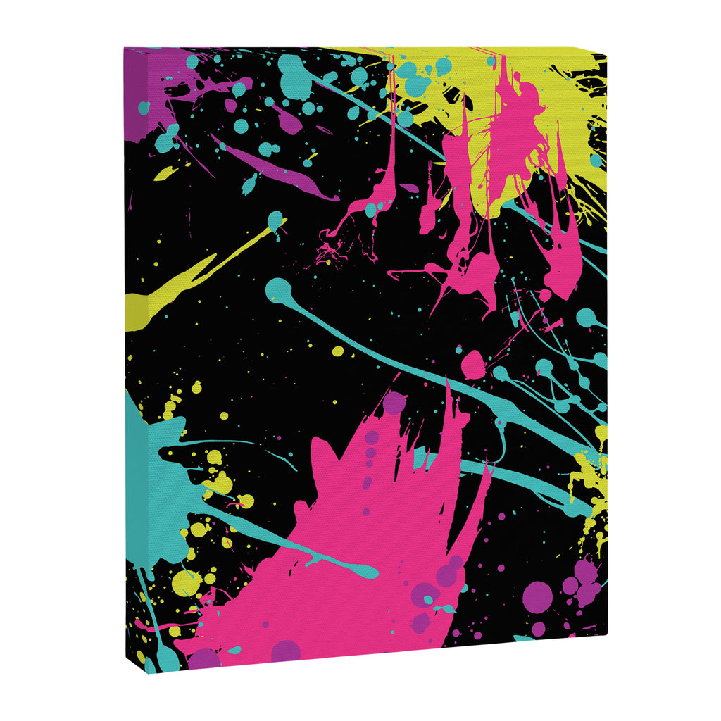 Splatter Paint Black Canvas Print Gallery Image 8