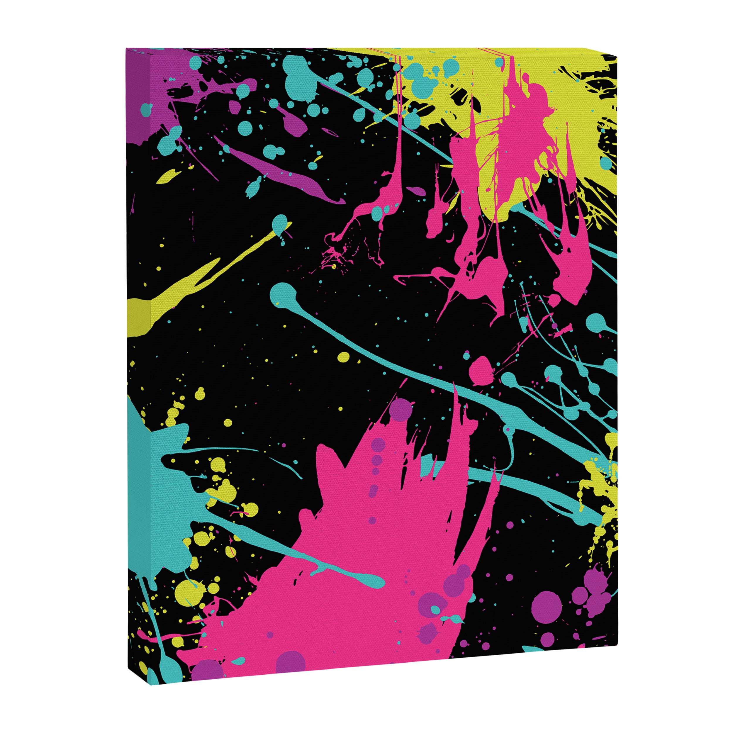 Splatter Paint Black Canvas Print Gallery Image 8