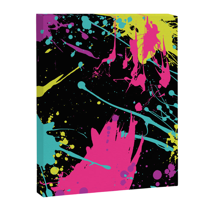 Splatter Paint Black Canvas Print Gallery Image 1