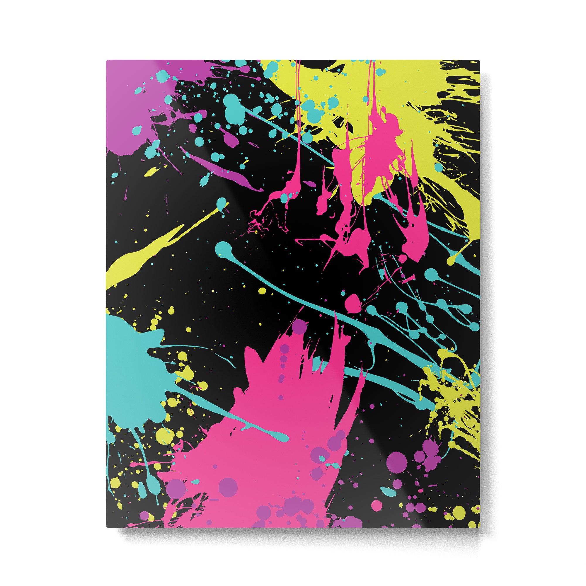 Splatter Paint Black Metal Print Gallery Image 6