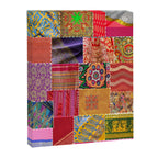 Boho Sari Patchwork Quilt Canvas Print Gallery Image 3