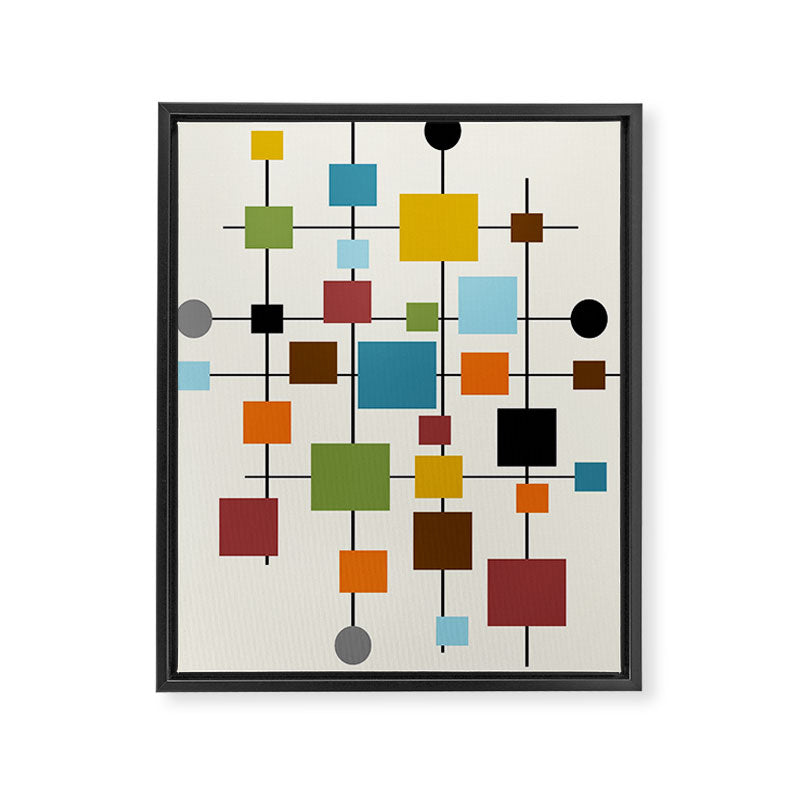 Mid-Century Modern Art 1.3 Framed Canvas Print Gallery Image 3