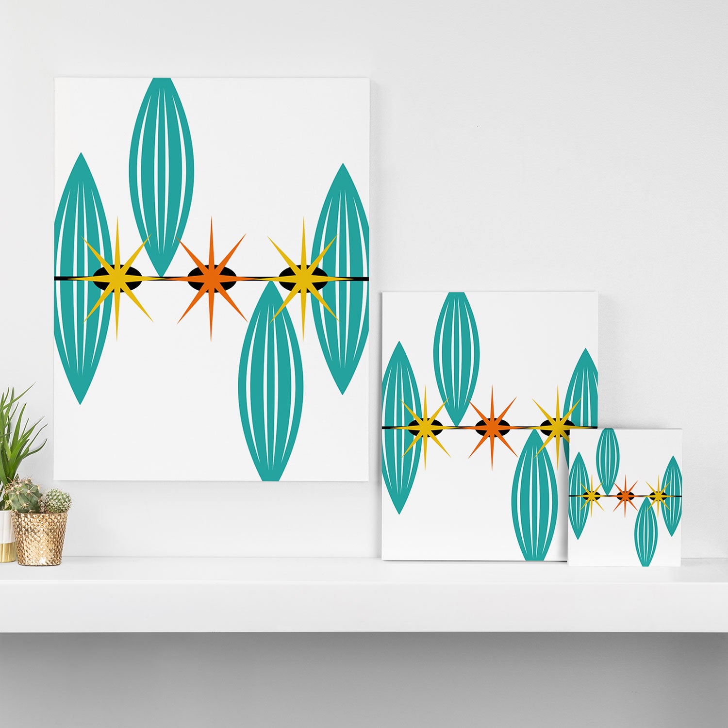 Mid-Century Modern Art 1.5 Canvas Print Gallery Image 3
