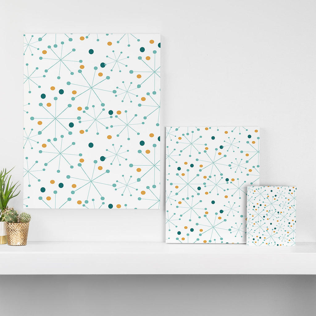 Mid-Century Modern Art Atomic StarDots Pattern 1.0 Canvas Print Gallery Image 3