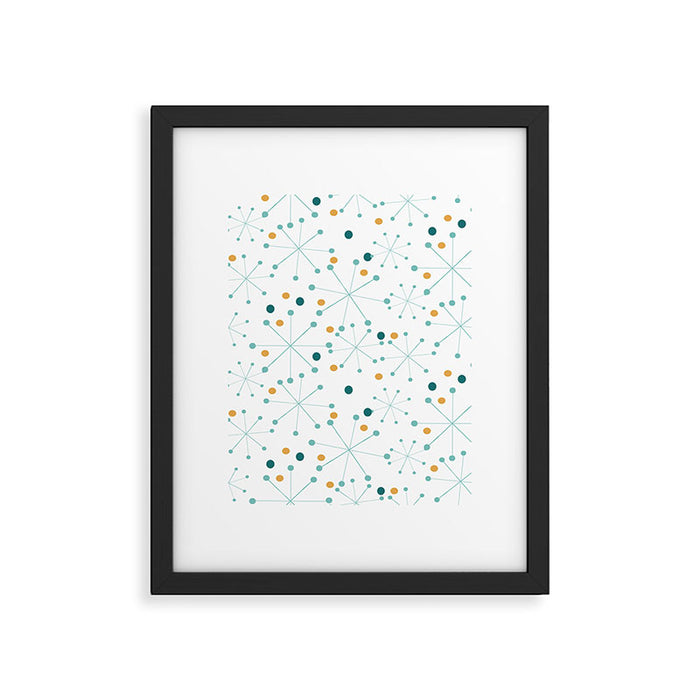 Mid-Century Modern Art Atomic StarDots Pattern 1.0 Framed Art Print Gallery Image 1