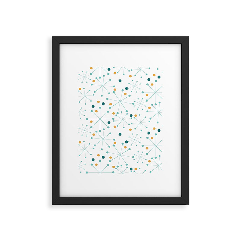 Mid-Century Modern Art Atomic StarDots Pattern 1.0 Framed Art Print Gallery Image 6