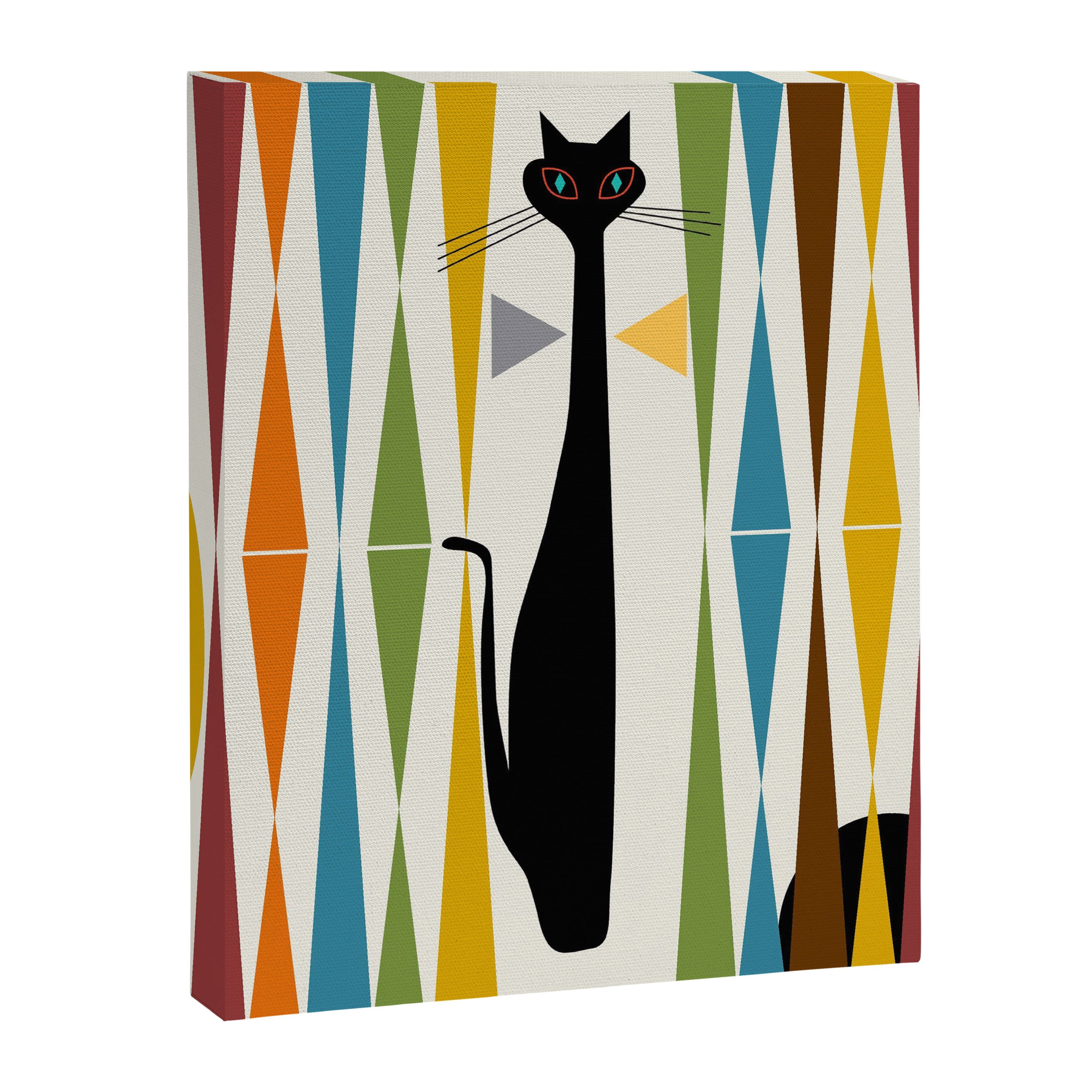 Mid-Century Modern Art Cat 2 Canvas Print Gallery Image 3