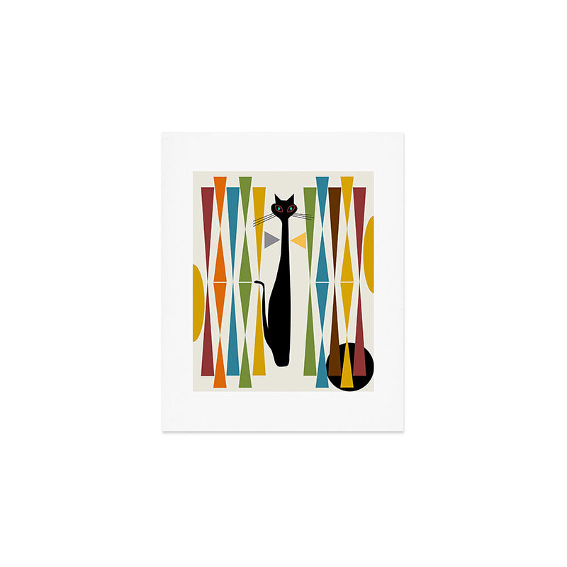 Mid-Century Modern Art Cat 2 Art Print Gallery Image 1
