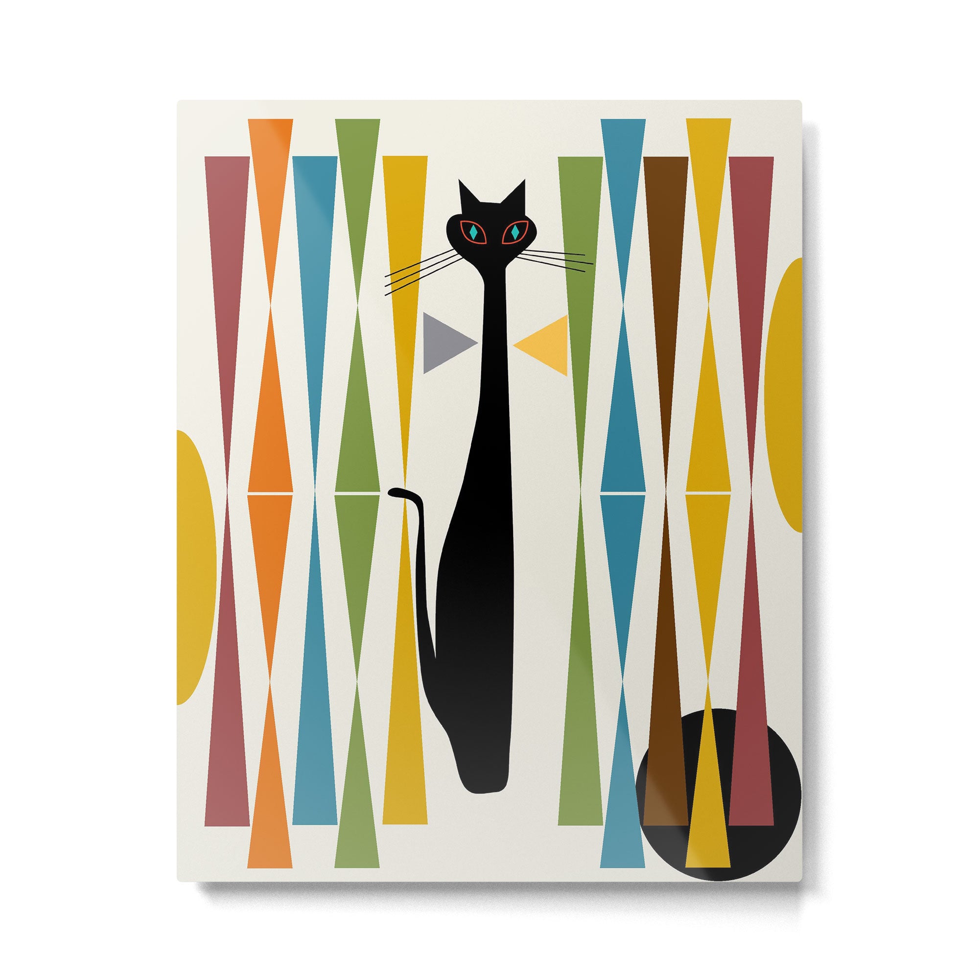 Mid-Century Modern Art Cat 2 Metal Print Gallery Image 4