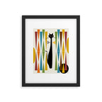 Mid-Century Modern Art Cat 2 Framed Art Print Gallery Image 4