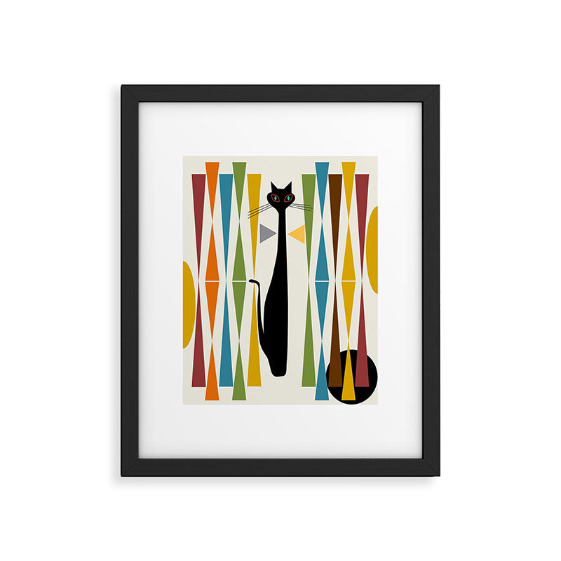 Mid-Century Modern Art Cat 2 Framed Art Print Gallery Image 4
