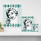 Mid-Century Modern Art Cocktail Teal Canvas Print Gallery Image 3