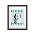 Mid-Century Modern Art Cocktail Teal Framed Art Print Gallery Image 6