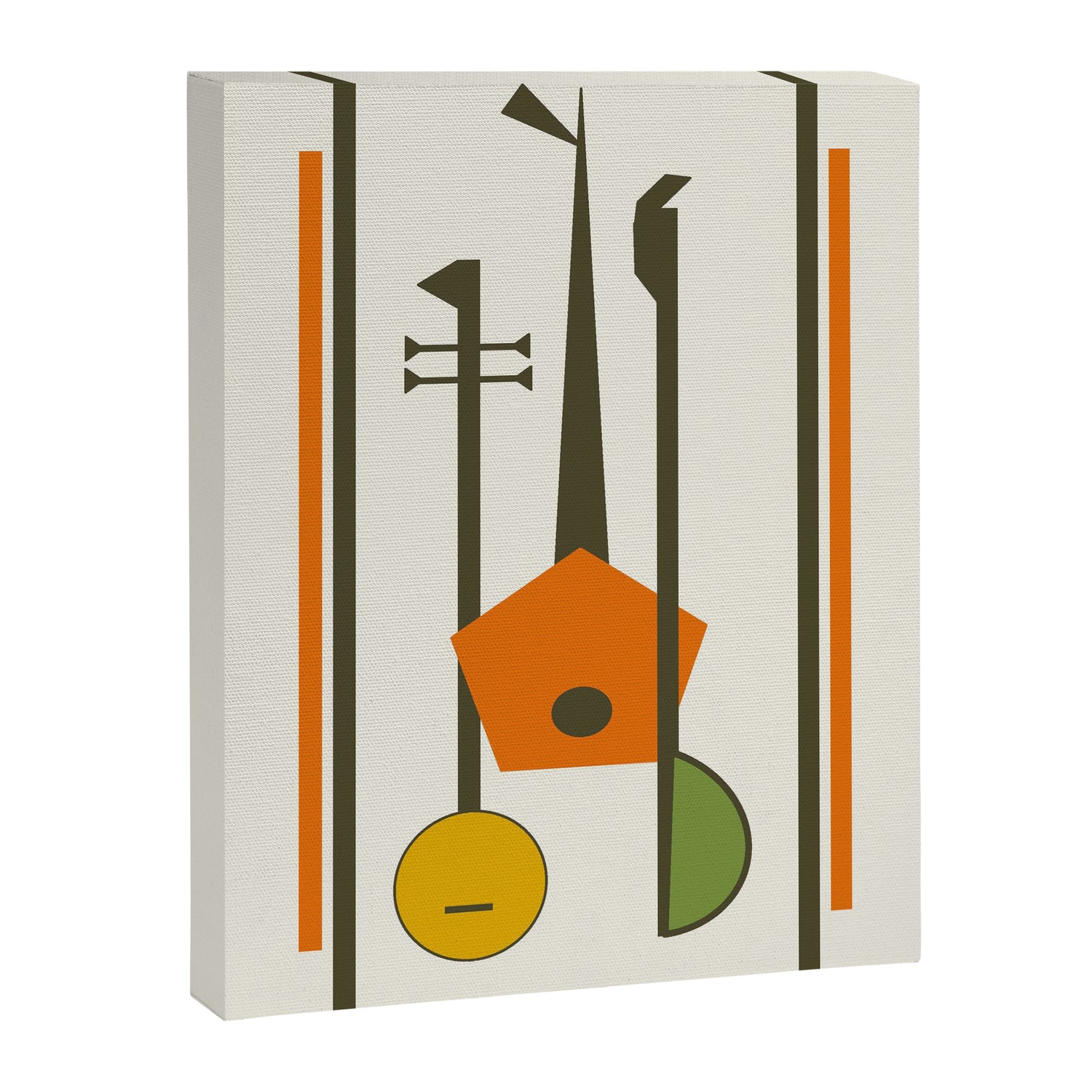 Mid-Century Modern Art Musical Strings Canvas Print Gallery Image 3