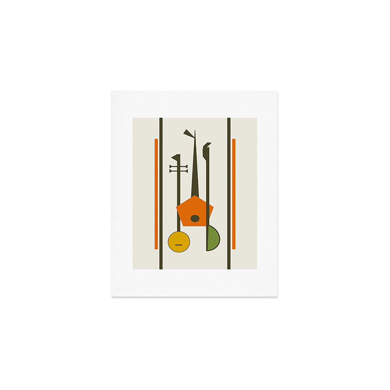 Mid-Century Modern Art Musical Strings Art Print Gallery Image 1