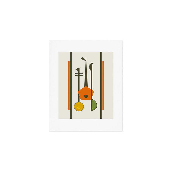 Mid-Century Modern Art Musical Strings Art Print Gallery Image 1