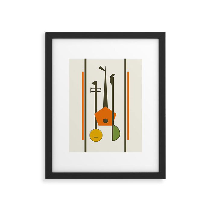 Mid-Century Modern Art Musical Strings Framed Art Print Gallery Image 1
