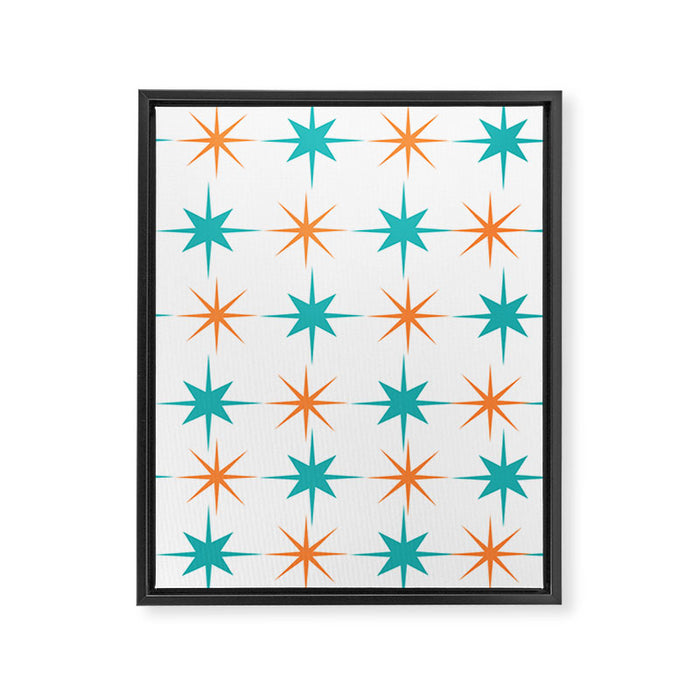 Mid-Century Modern Art Starburst 1.0 Framed Canvas Print Gallery Image 1