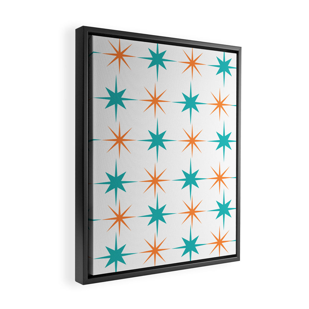 Mid-Century Modern Art Starburst 1.0 Framed Canvas Print Gallery Image 2