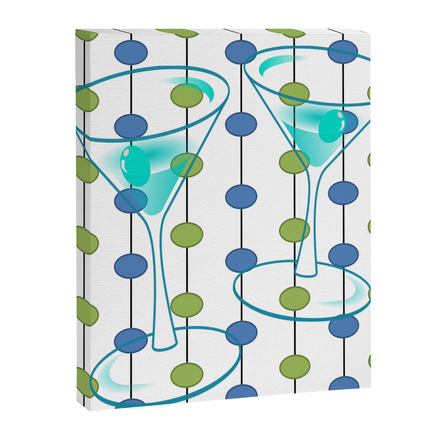 Mid-Century Modern Atomic Art Cocktails 1.0 Canvas Print Gallery Image 3