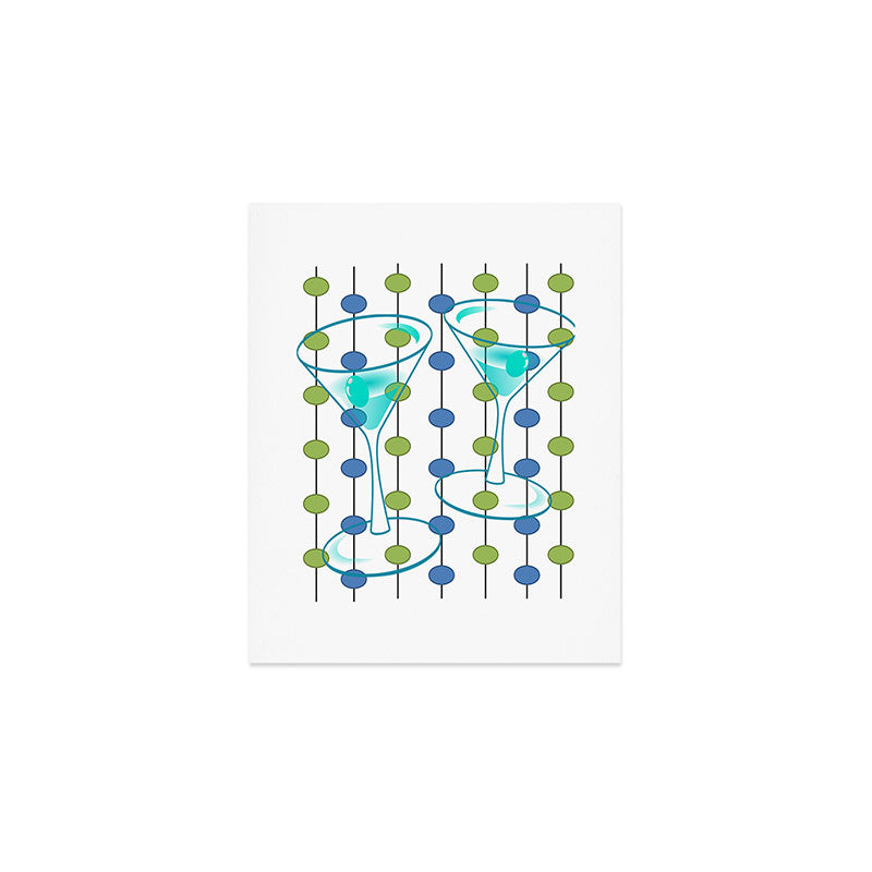 Mid-Century Modern Atomic Art Cocktails 1.0 Art Print Gallery Image 1