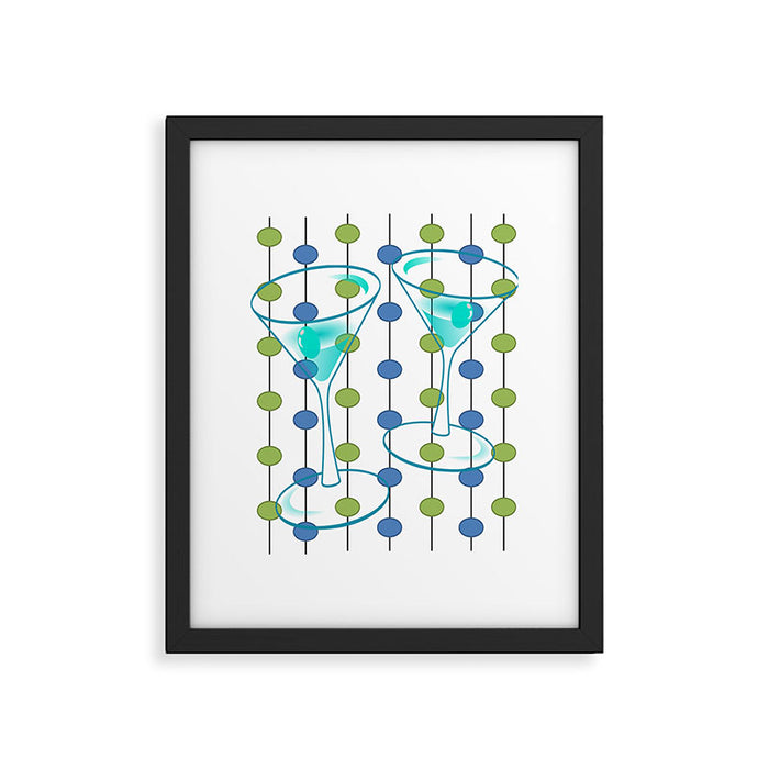 Mid-Century Modern Atomic Art Cocktails 1.0 Framed Art Print Gallery Image 1