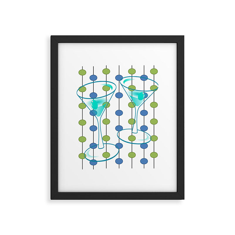 Mid-Century Modern Atomic Art Cocktails 1.0 Framed Art Print Gallery Image 6